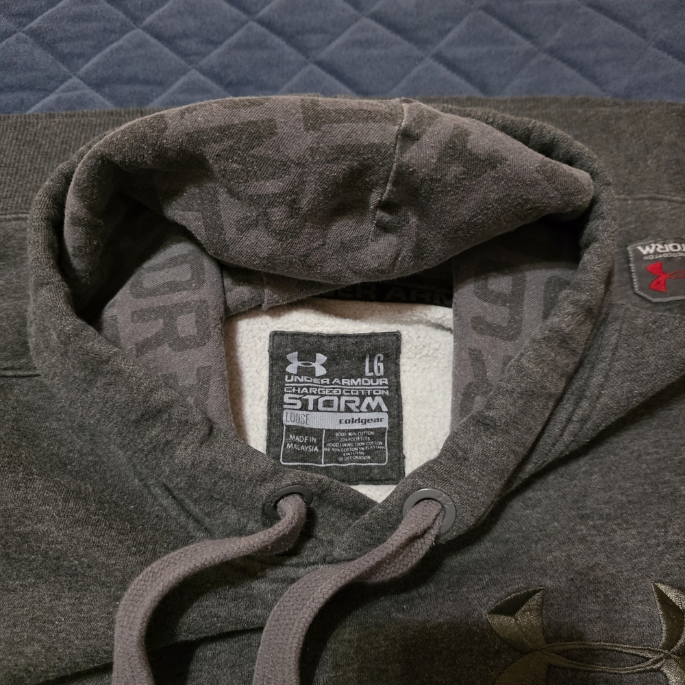 Under Armour Storm Heather Gray Men's Hoodie - Picture 2 of 7